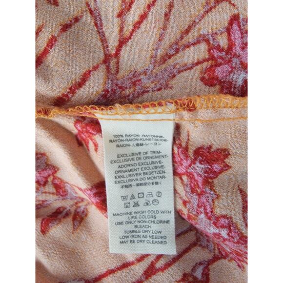 Free People Babydoll Boho Top SZ S Aloha State of Mind Patchwork Festival Hippie - Picture 9 of 11